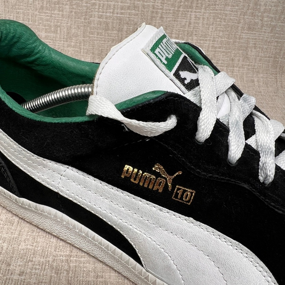 Puma Super Liga OG Suede Sneakers Men 13 Black White Retro Classic Soccer - Picture 4 of 12